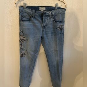 CURRENT/ELLIOTT embroidered denim
